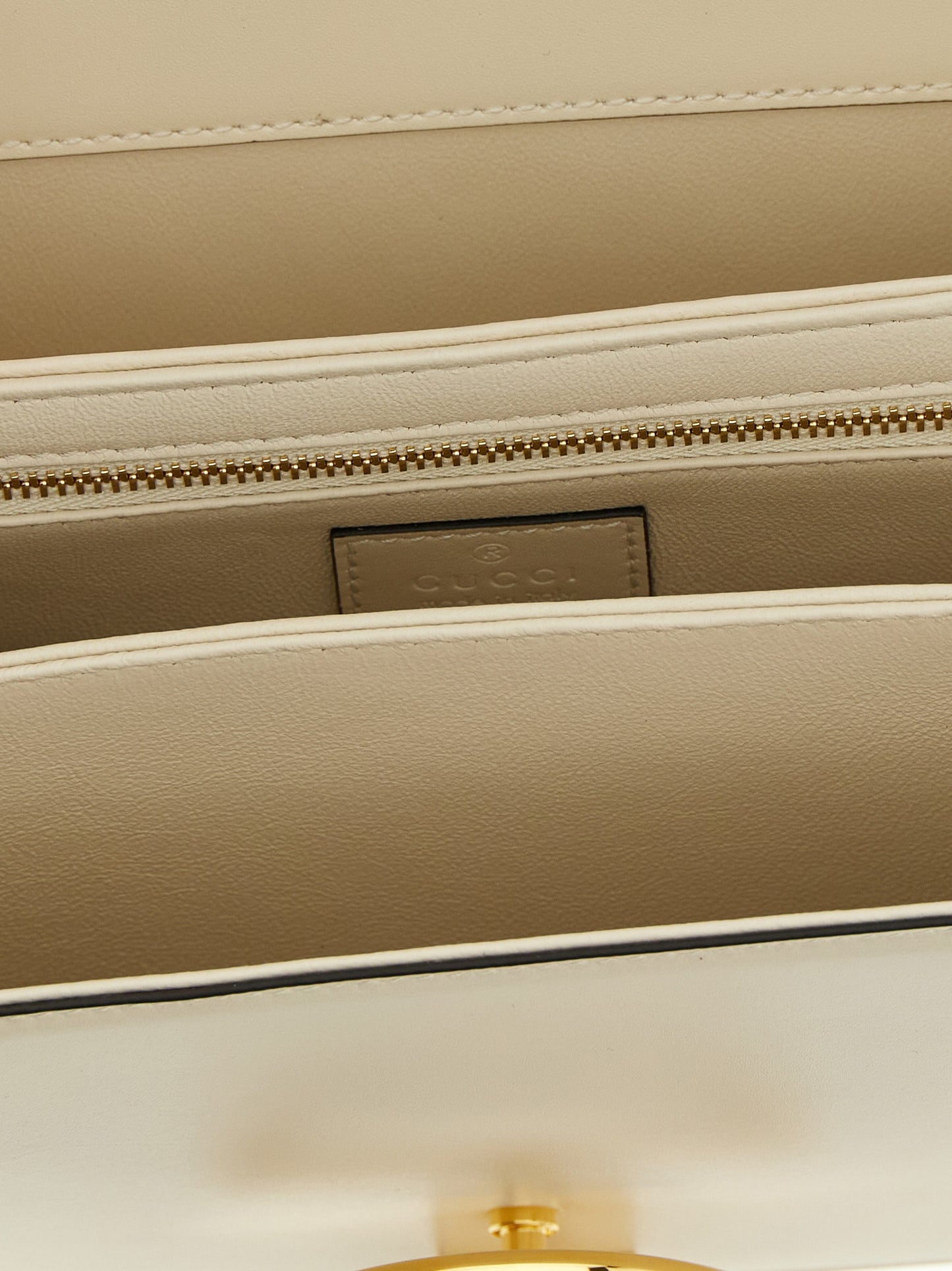 Gucci White Calfskin Siena Crossbody Bag