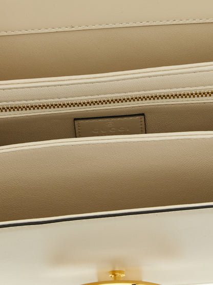 Gucci White Calfskin Siena Crossbody Bag