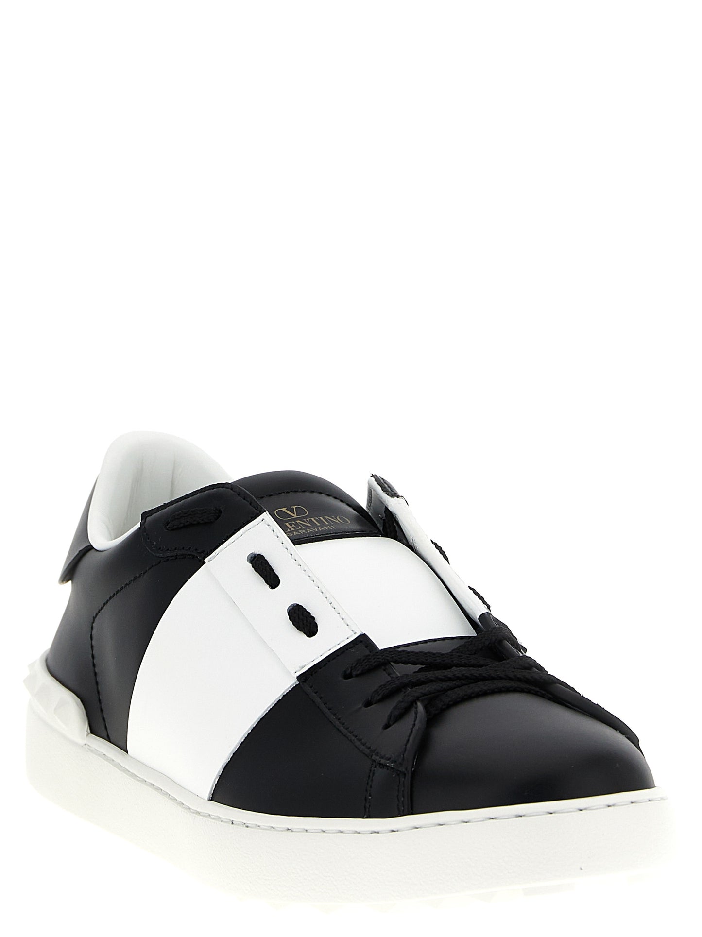 Valentino Garavani Bicolor Calfskin Open Sneakers