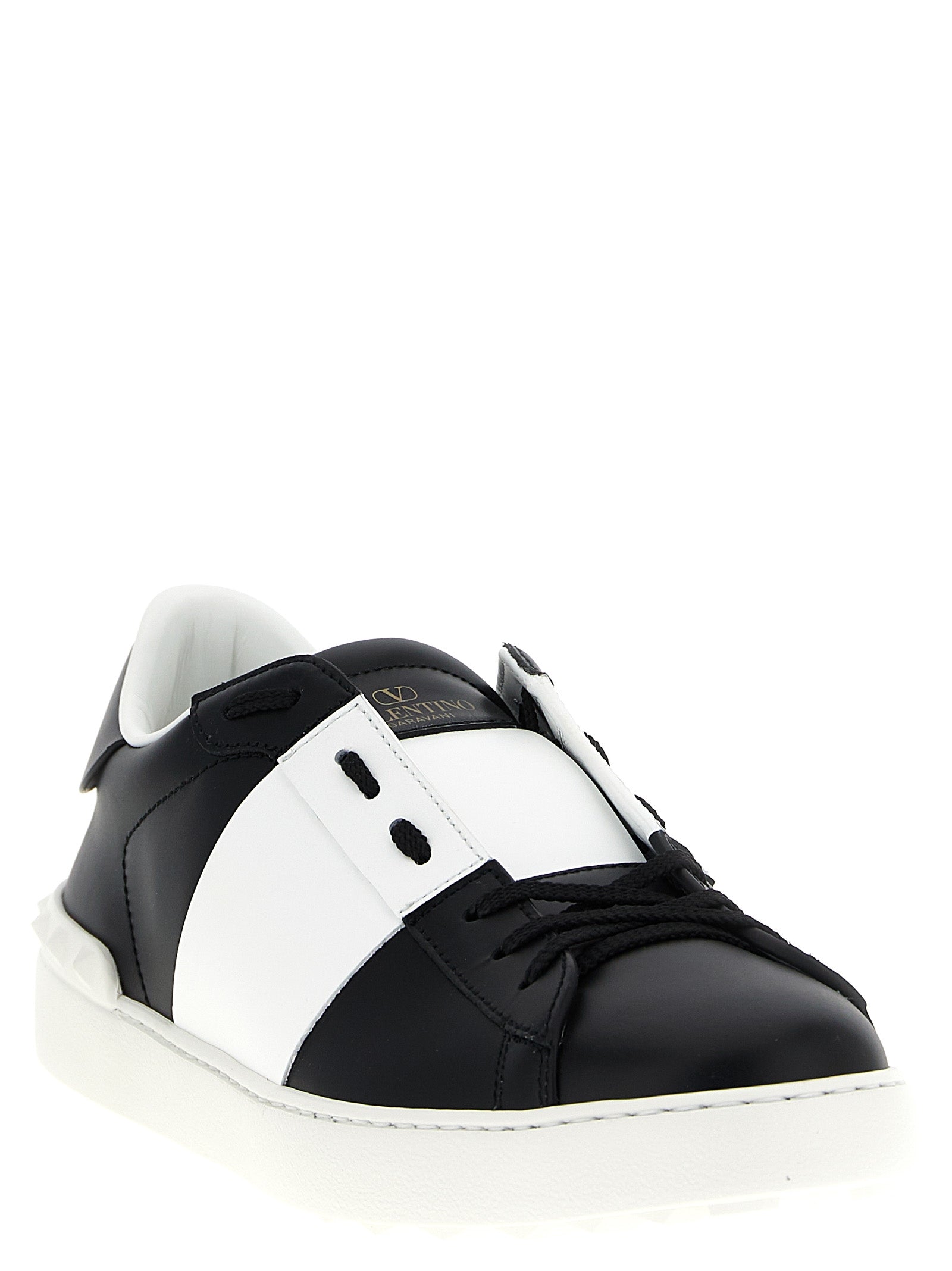 Valentino Garavani Bicolor Calfskin Open Sneakers