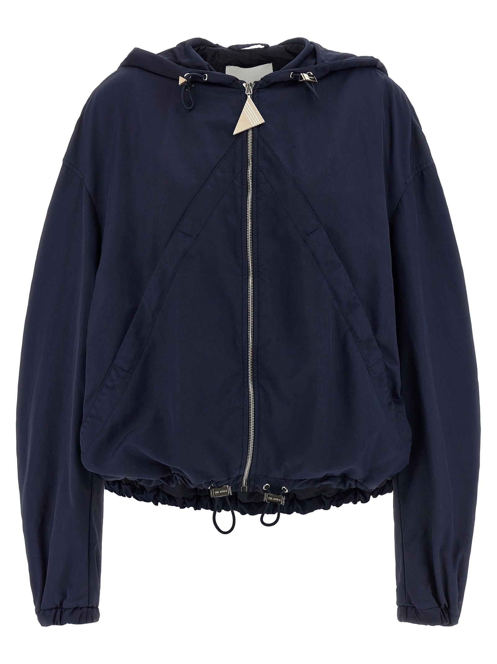 The Attico Blue Polyamide Bomber Jacket