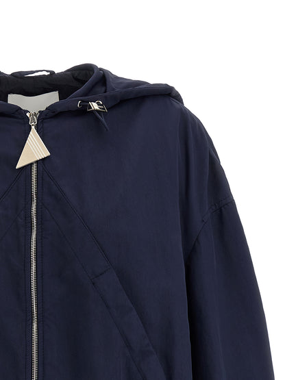 The Attico Blue Polyamide Bomber Jacket