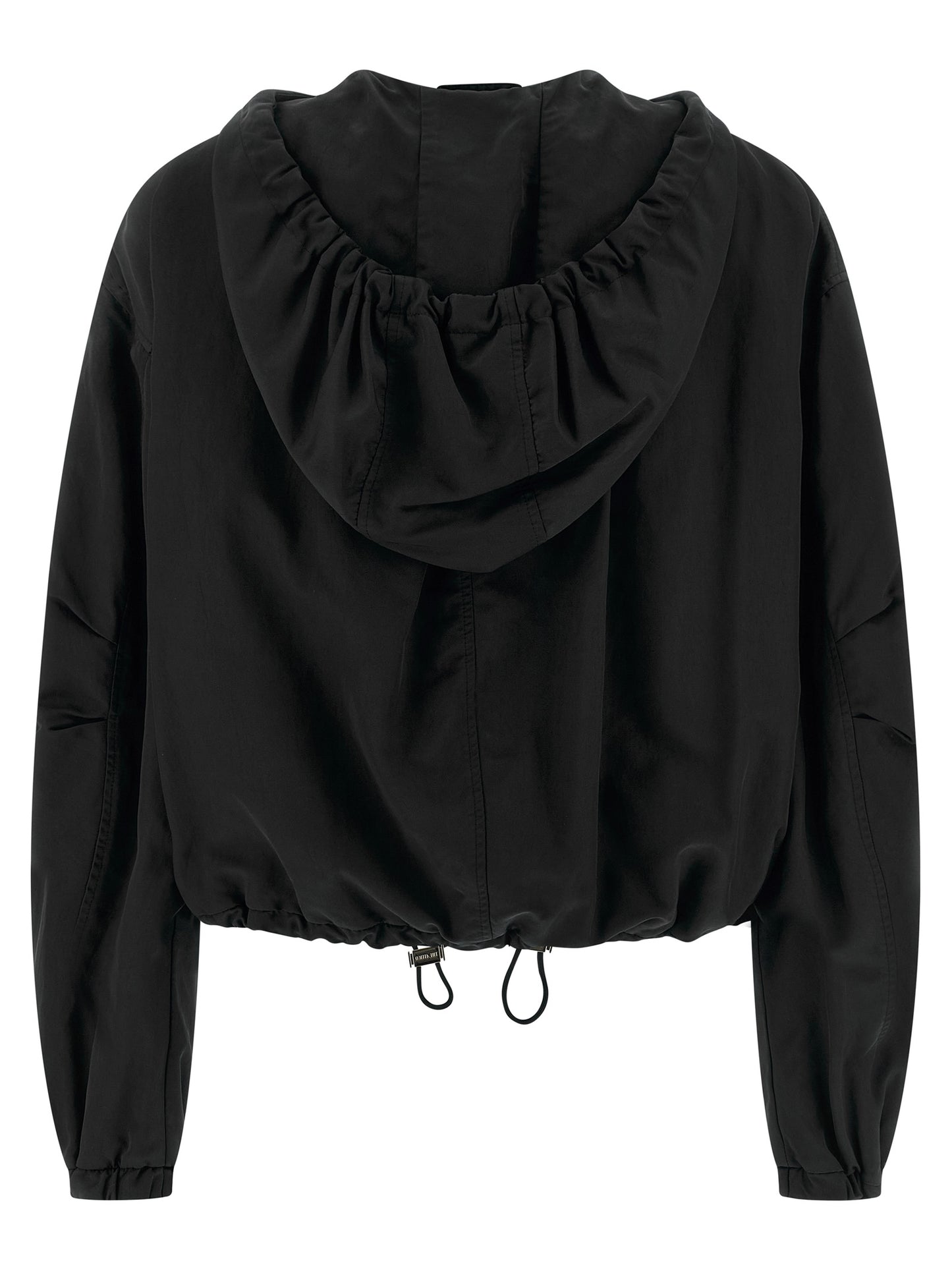 The Attico Black Polyester Bomber Jacket
