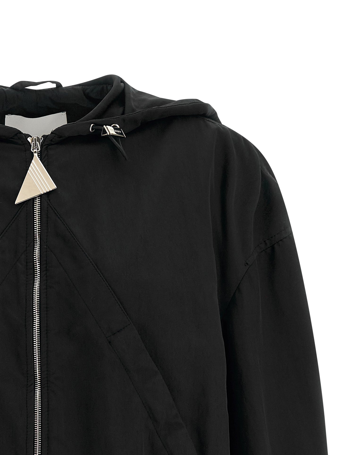 The Attico Black Polyester Bomber Jacket