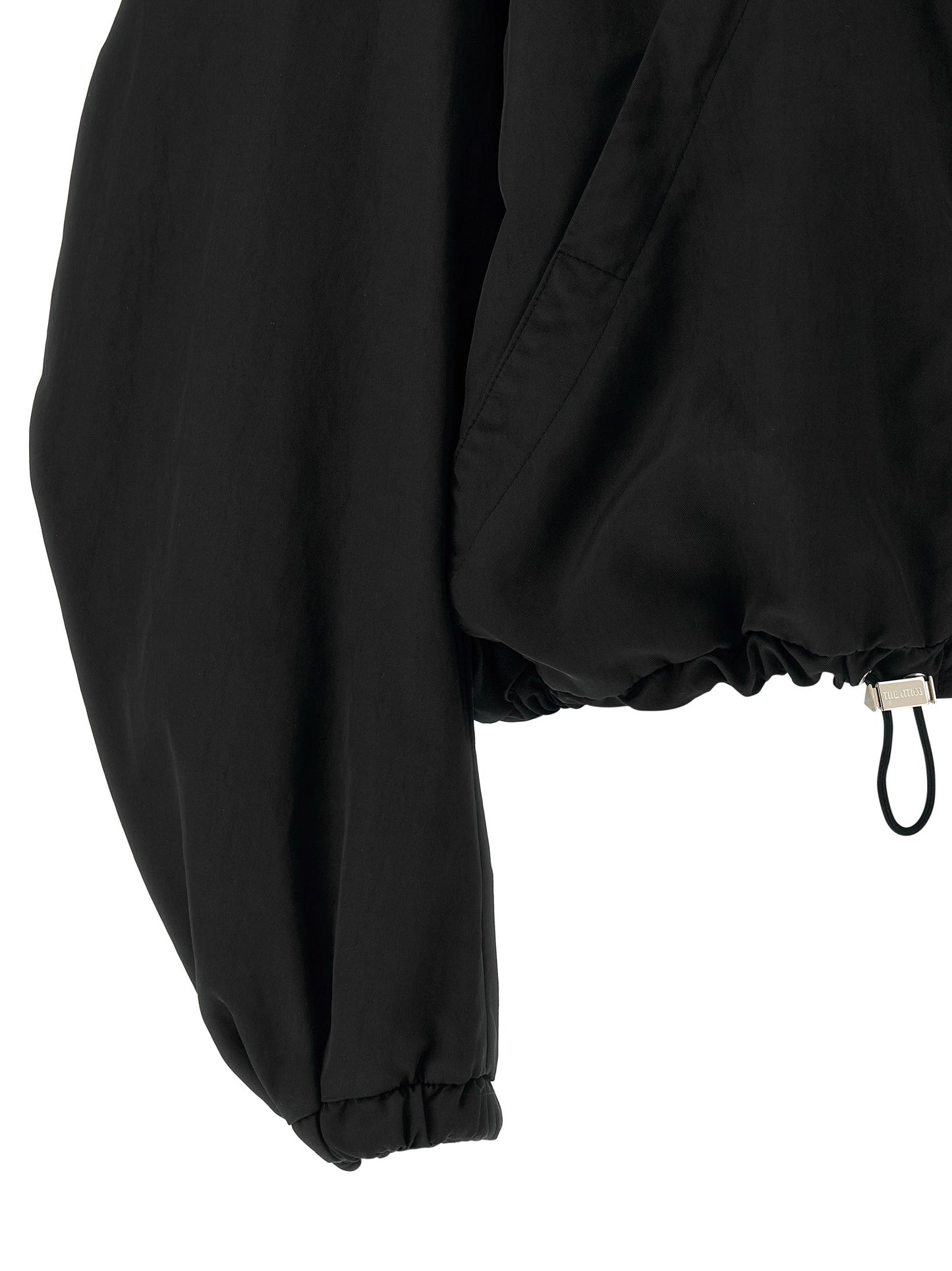 The Attico Black Polyester Bomber Jacket