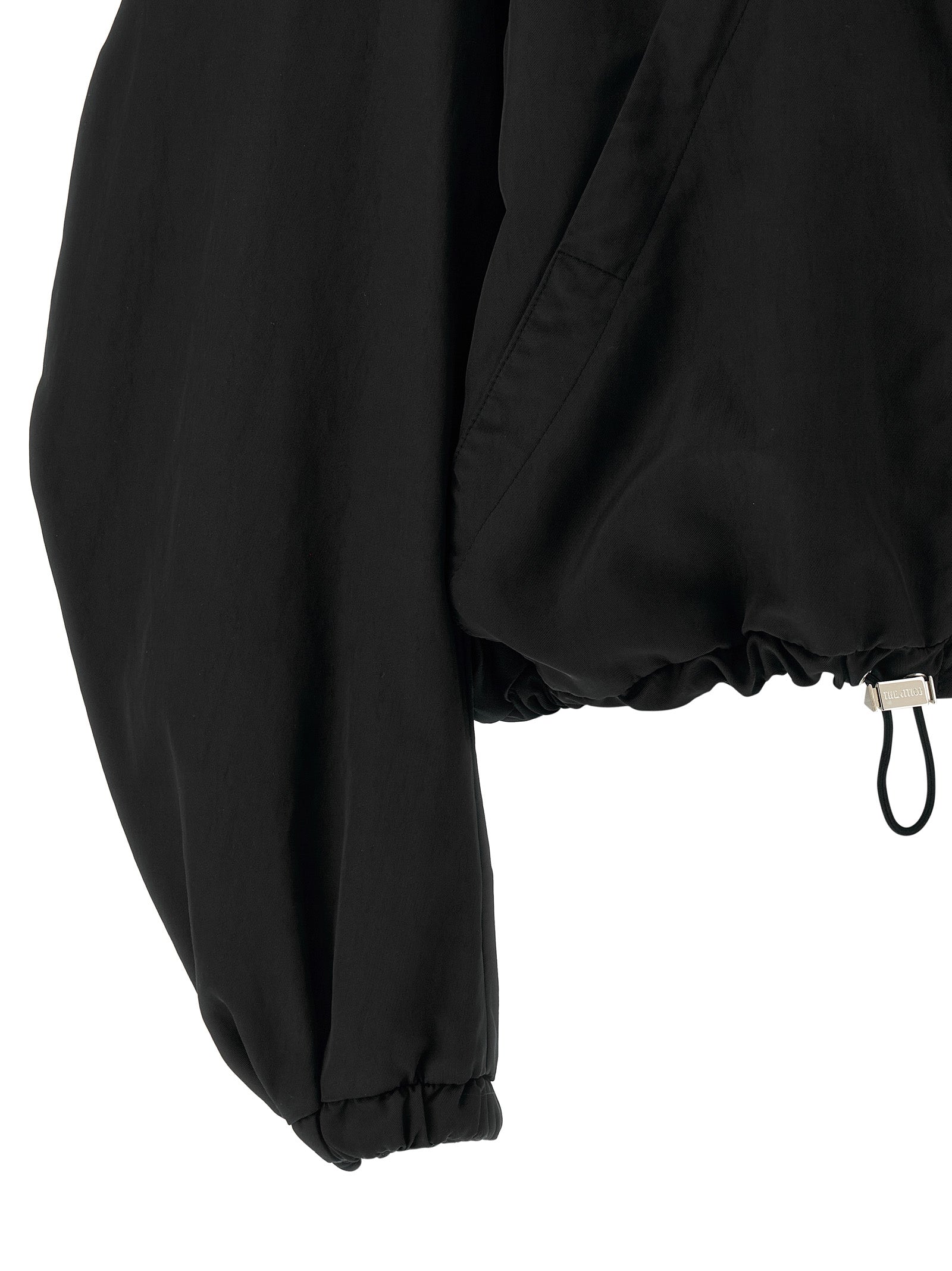 The Attico Black Polyester Bomber Jacket