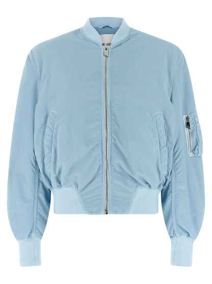 The Attico Blue Polyamide Bomber Jacket