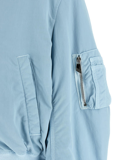The Attico Blue Polyamide Bomber Jacket
