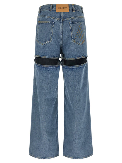 The Attico Blue Cotton Jeans Denim - W28