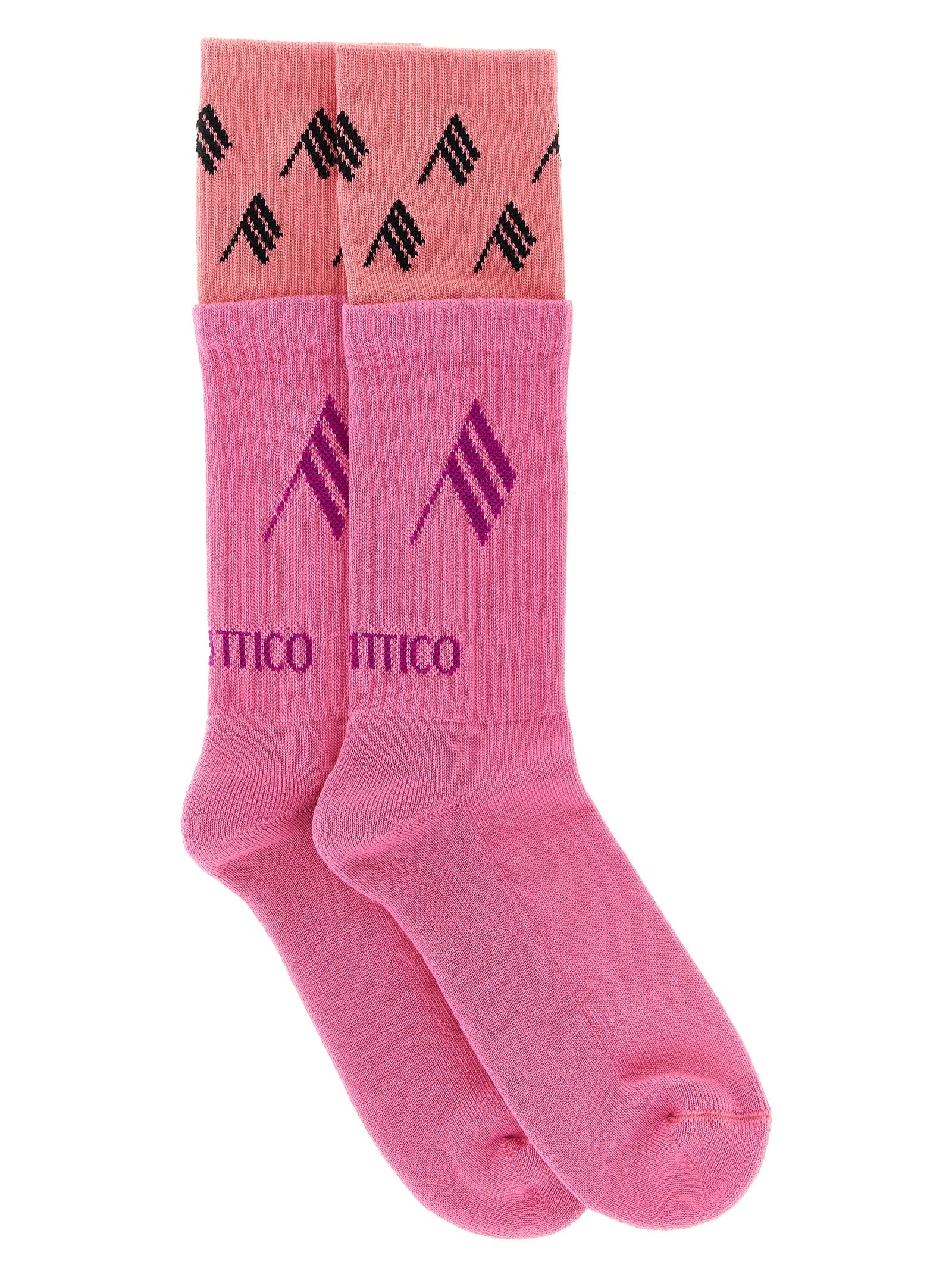 The Attico Multicolor Cotton Socks - Pink