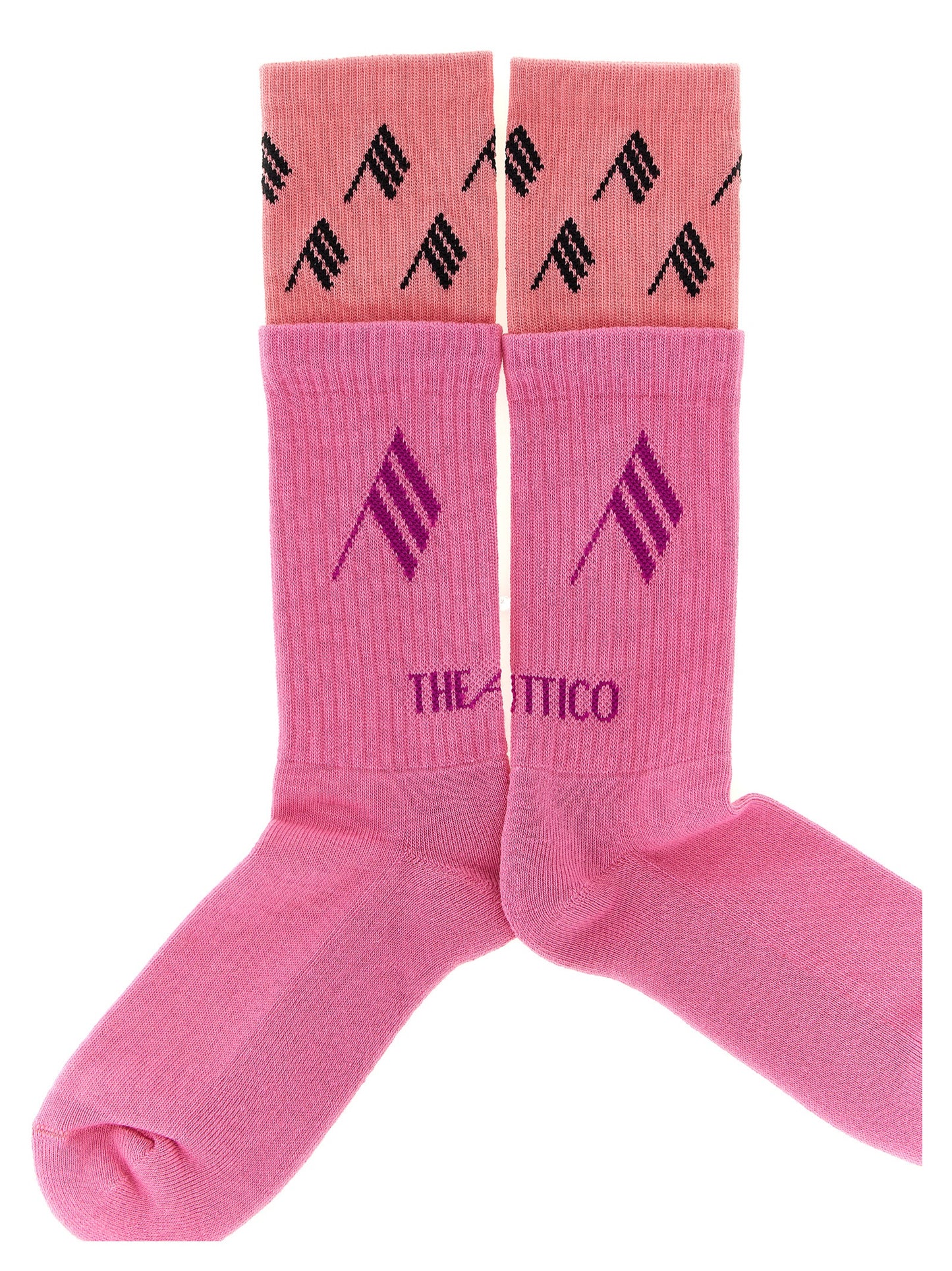The Attico Multicolor Cotton Socks - Pink