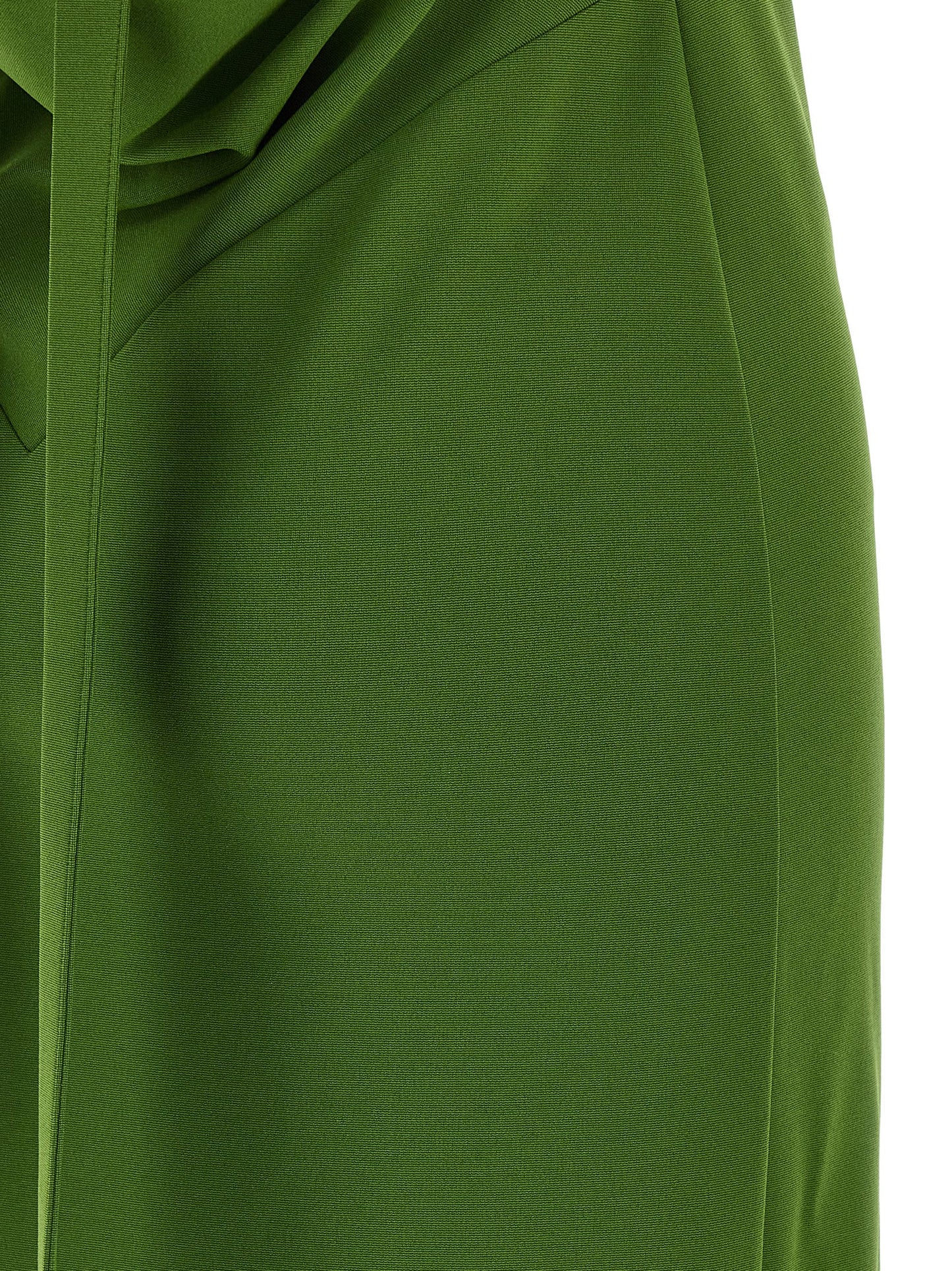 The Attico Bicolor Viscose Long Dress in Green