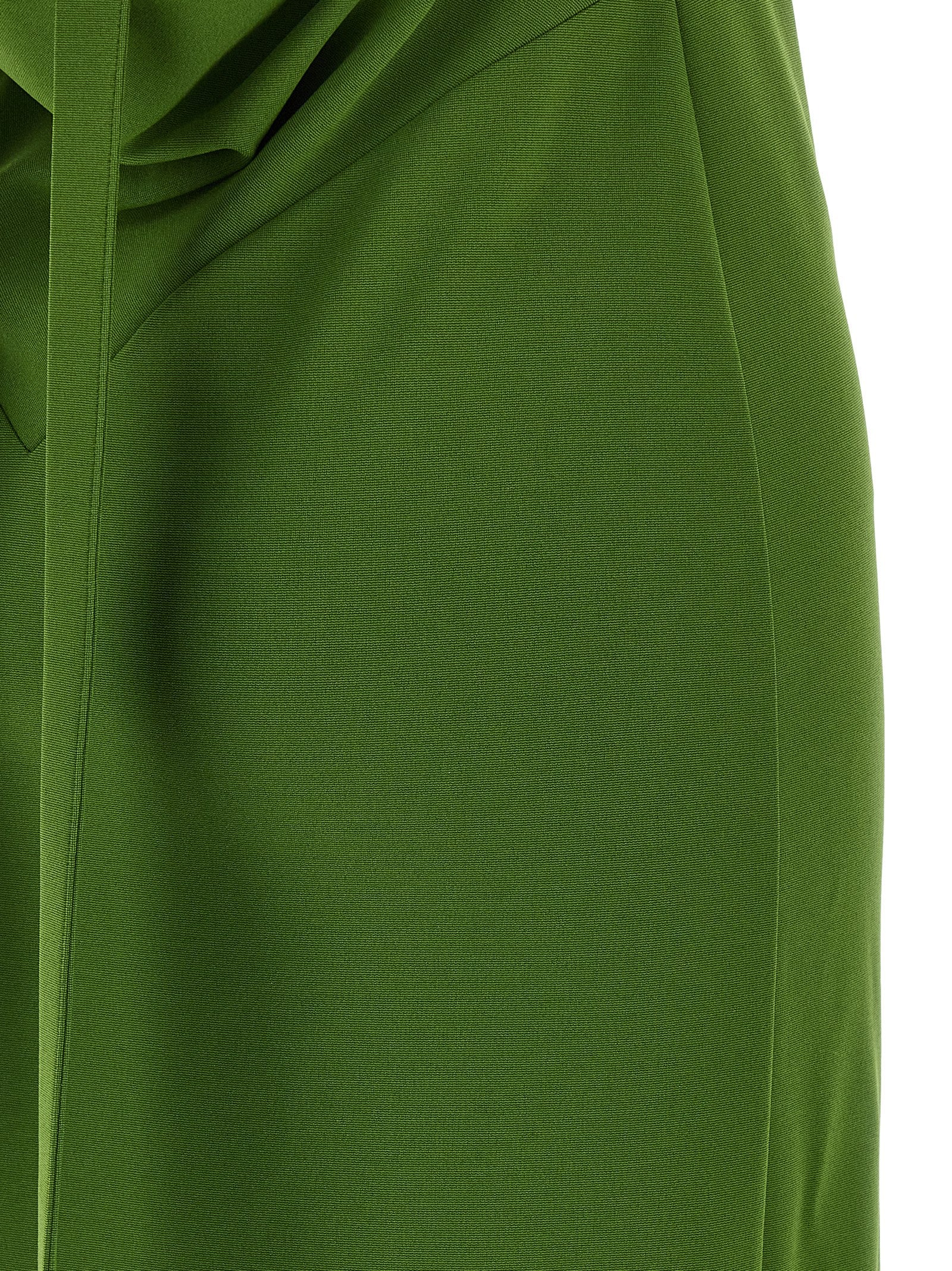 The Attico Bicolor Viscose Long Dress in Green