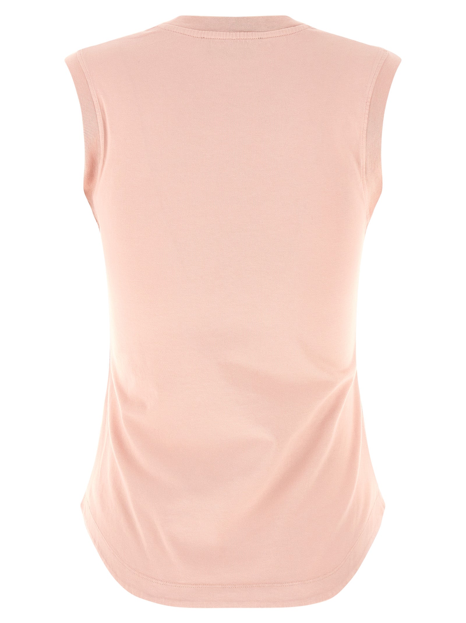 The Attico Multicolor Cotton Sleeveless T-Shirt in Pink