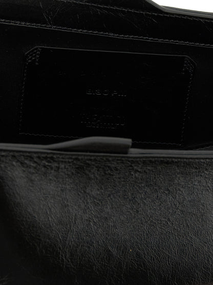 The Attico Black Calfskin Clutch Bag