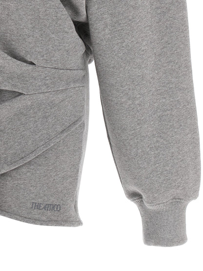 The Attico Gray Cotton Short Dress