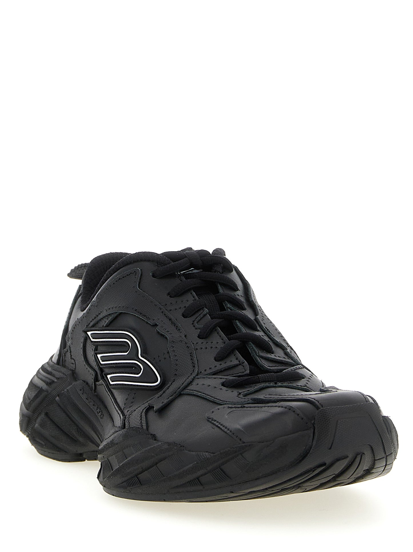 Balenciaga Black Calfskin Monday Sneakers
