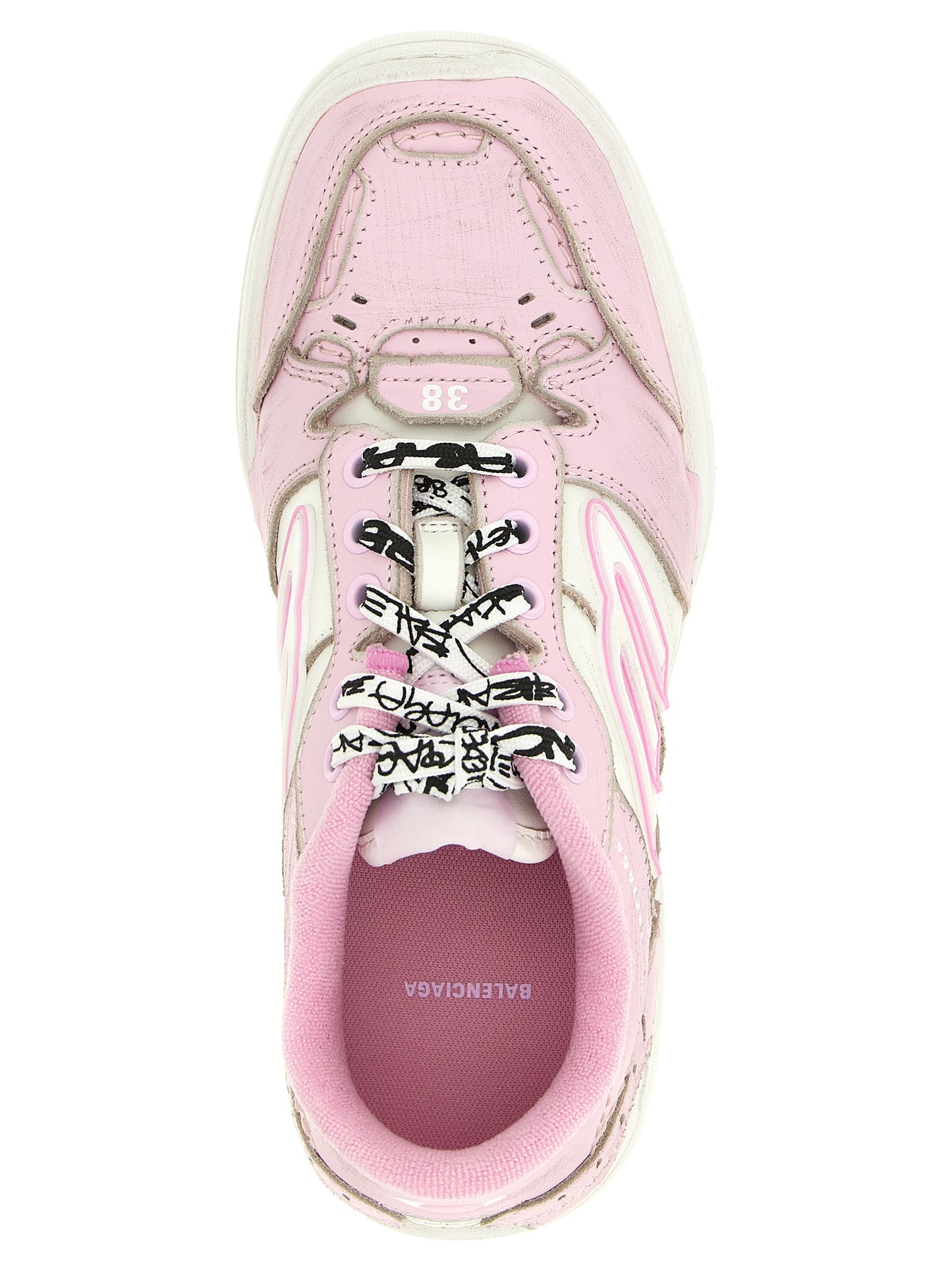 Balenciaga Hamptons Multicolor Calfskin Athletic Sneakers