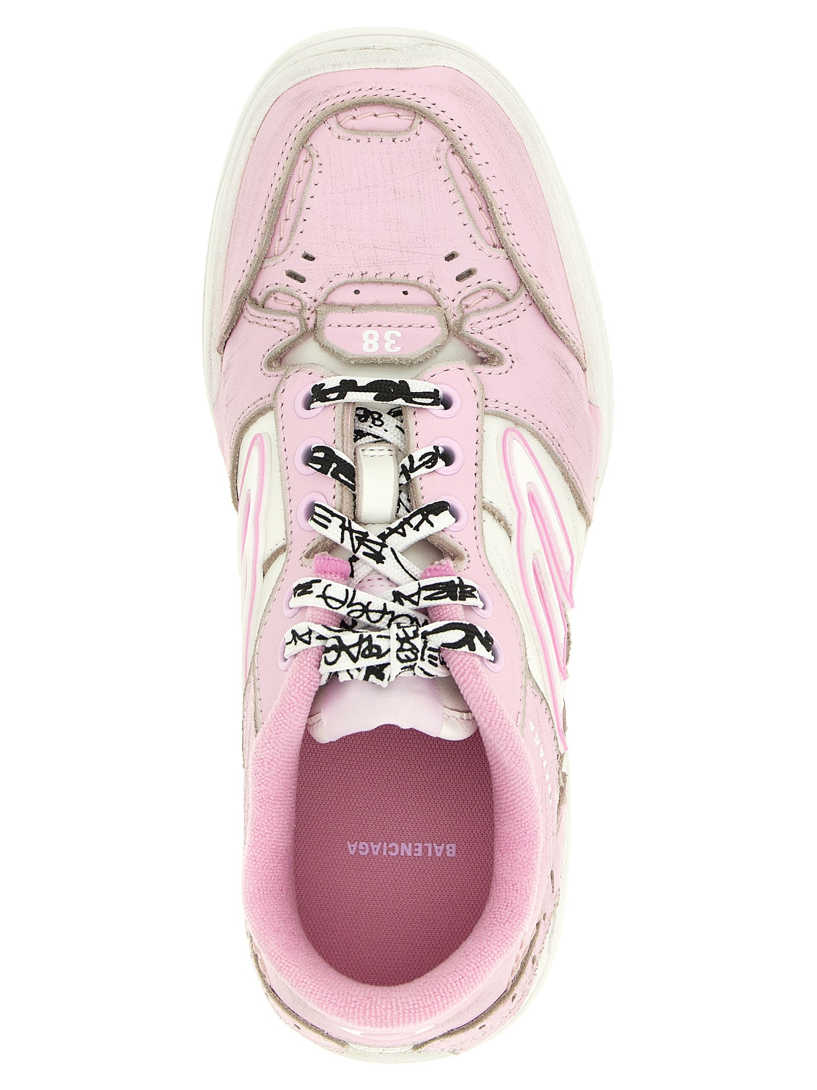 Balenciaga Hamptons Multicolor Calfskin Athletic Sneakers