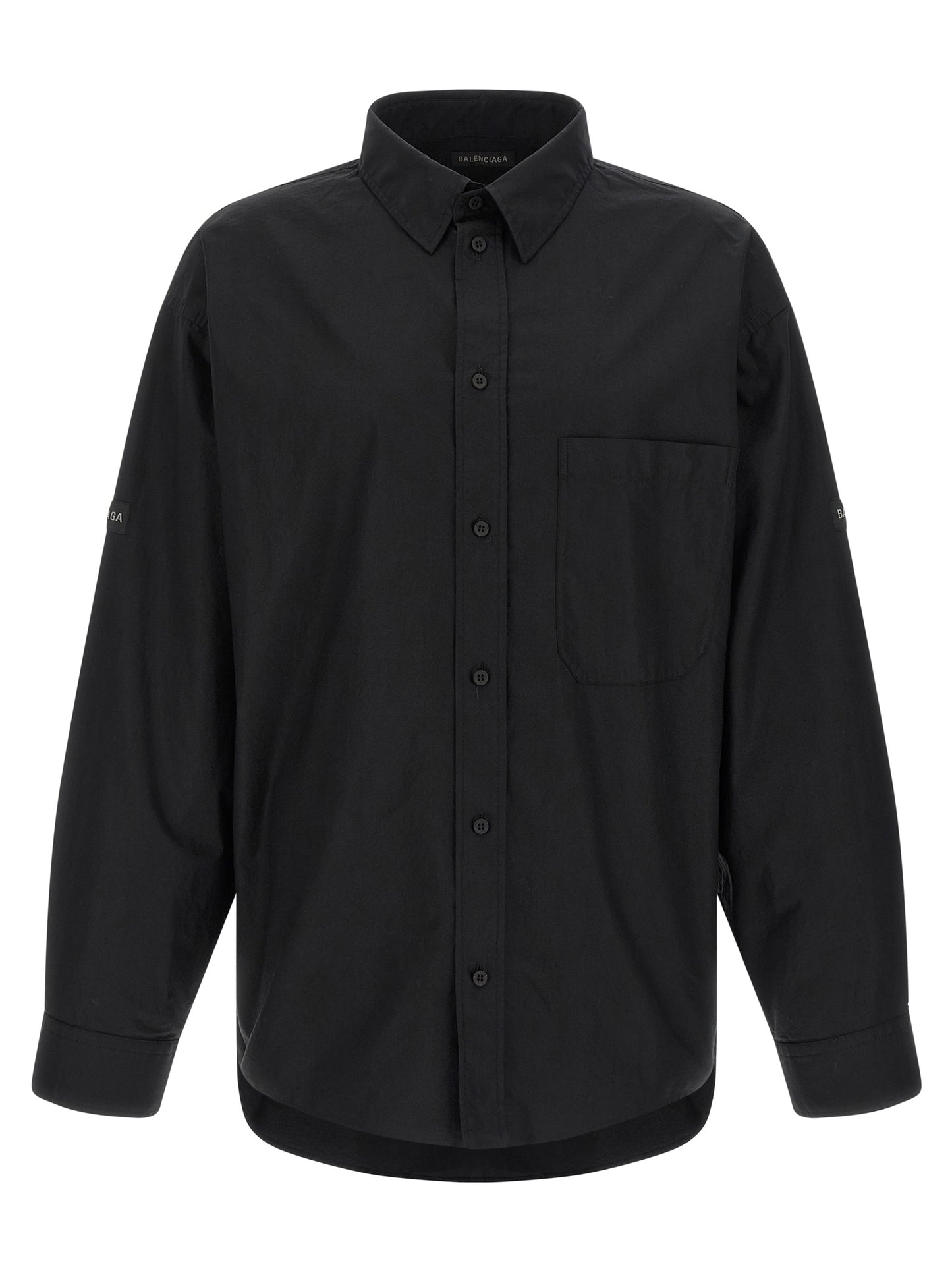 Balenciaga Black Cotton Poplin Shirt