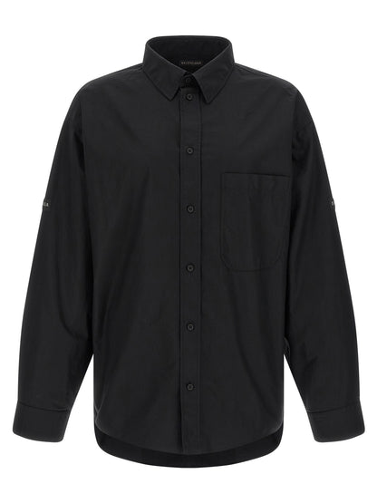 Balenciaga Black Cotton Poplin Shirt
