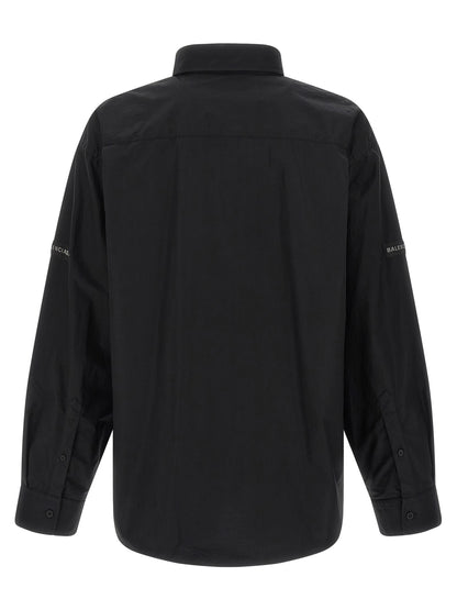 Balenciaga Black Cotton Poplin Shirt