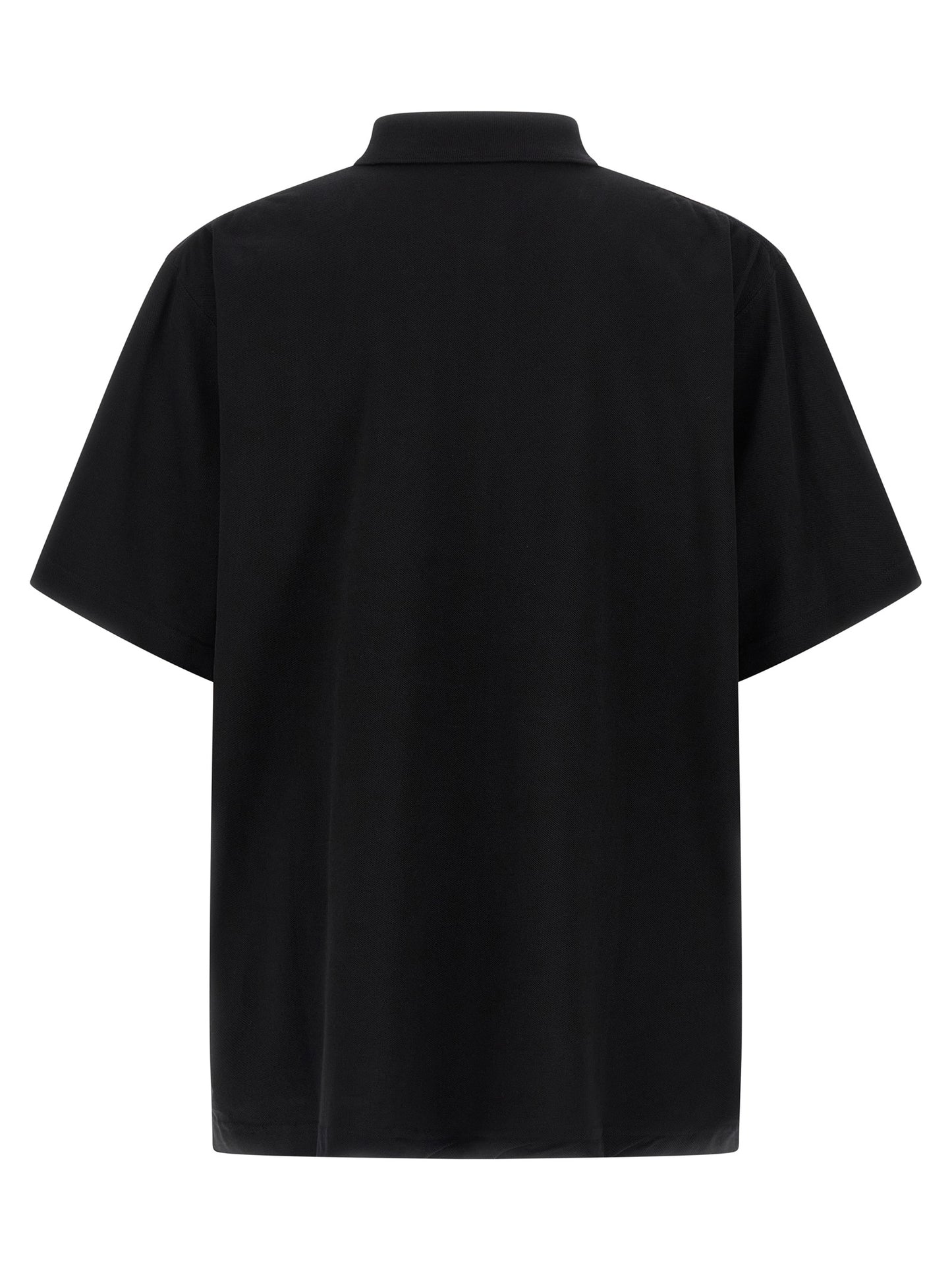 Balenciaga Black Cotton Piqué Polo Shirt