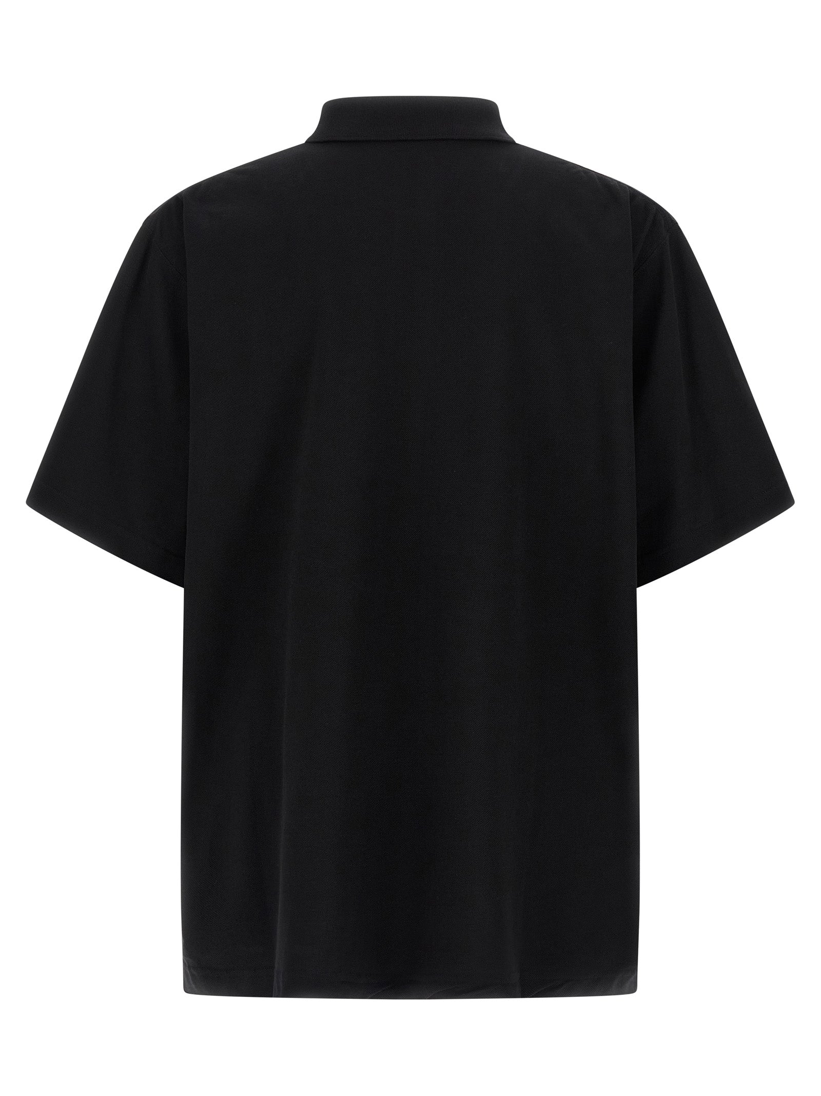 Balenciaga Black Cotton Piqué Polo Shirt