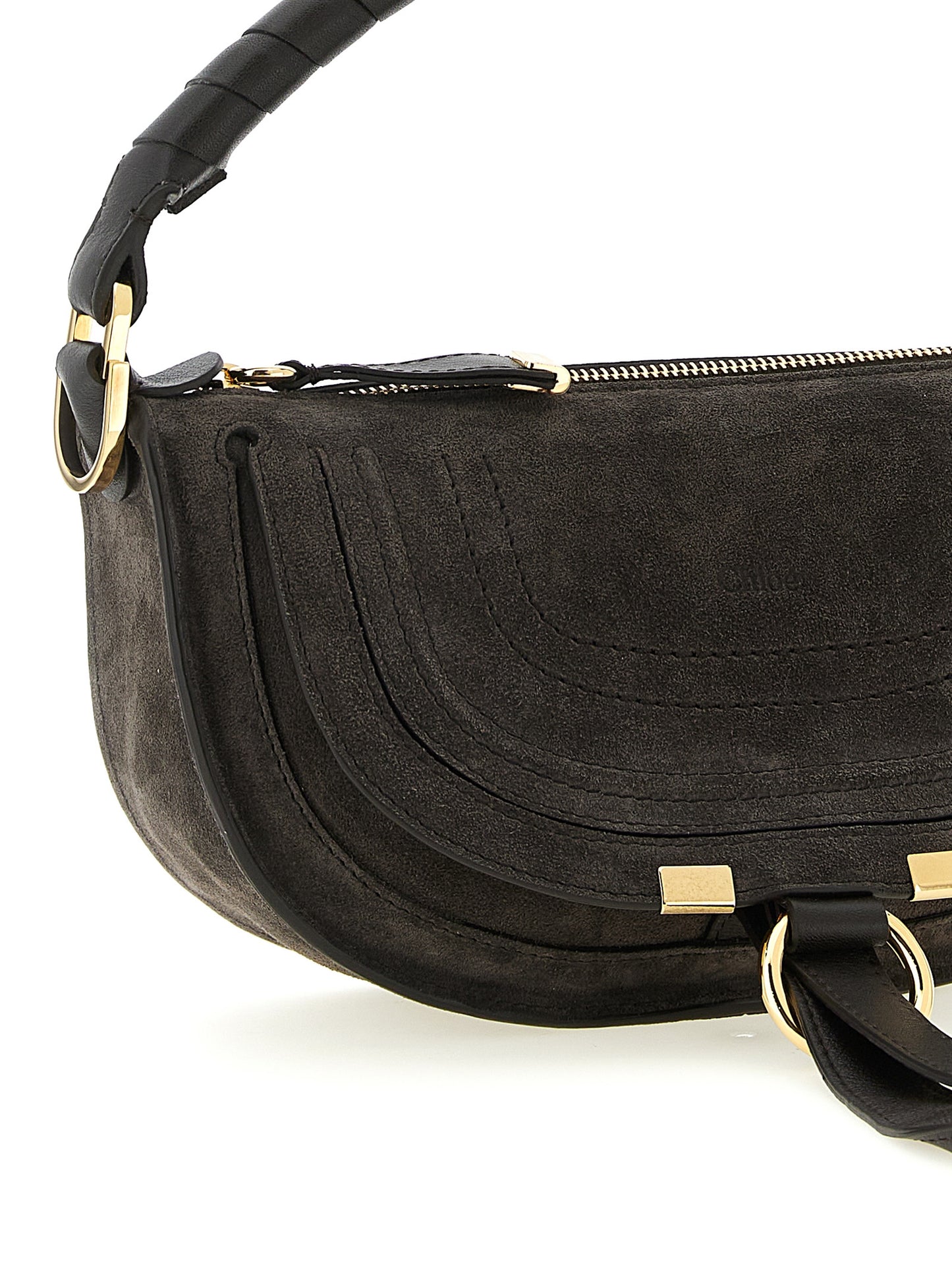 Chloé Marcie Brown Calfskin Shoulder Bag