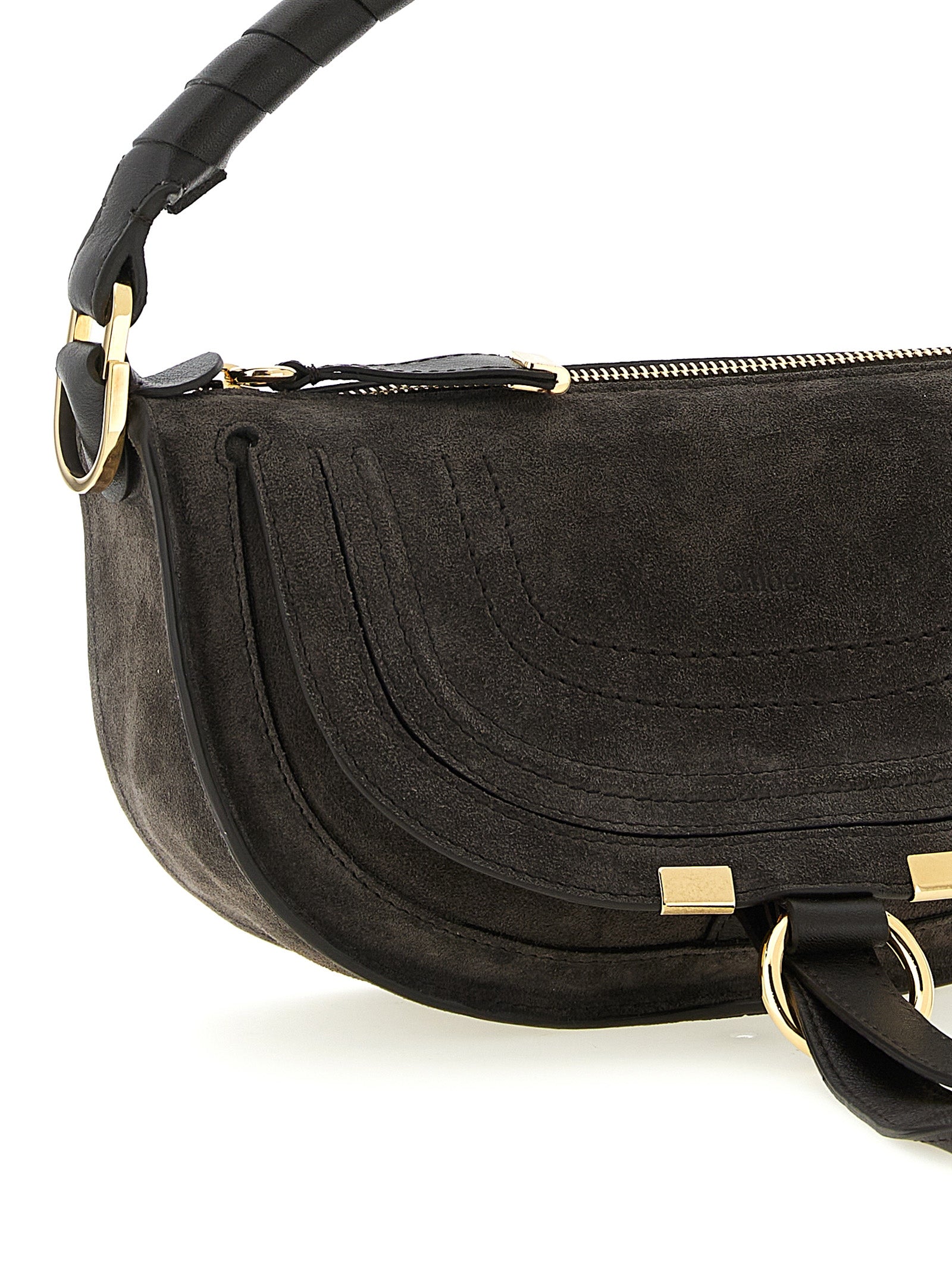 Chloé Marcie Brown Calfskin Shoulder Bag