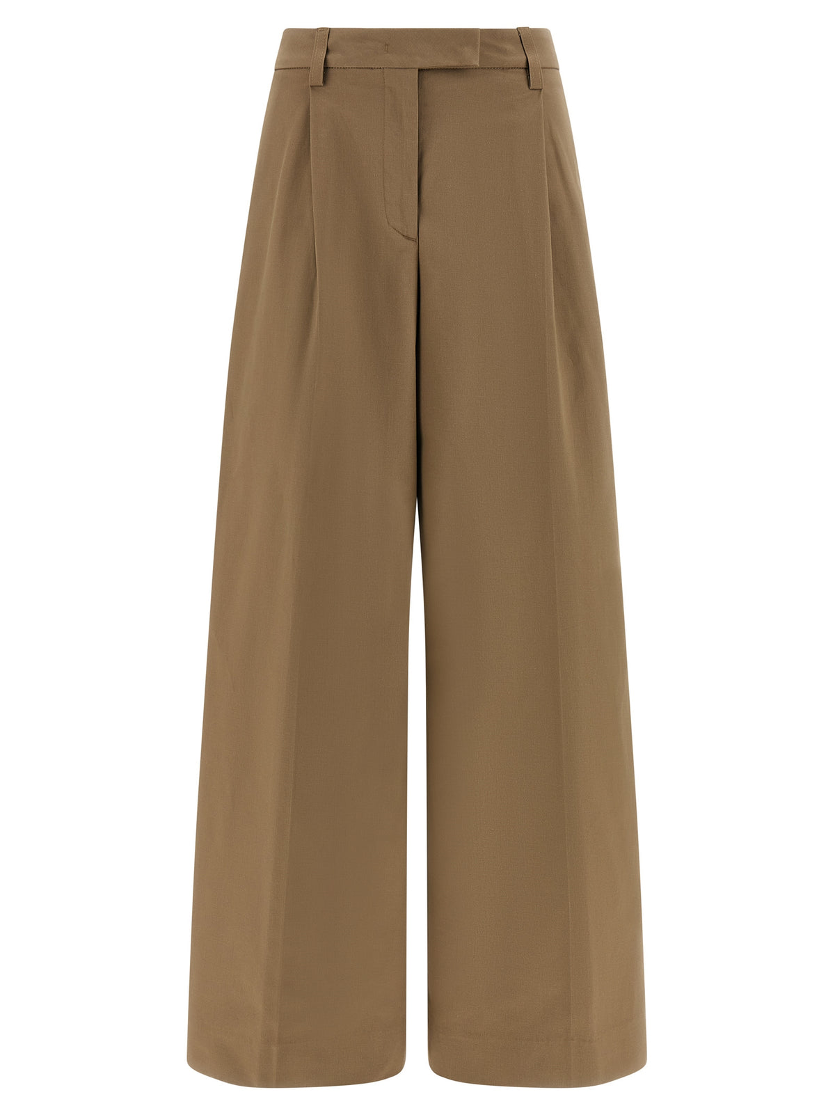 THELATEST Brown Cotton Casual Pants