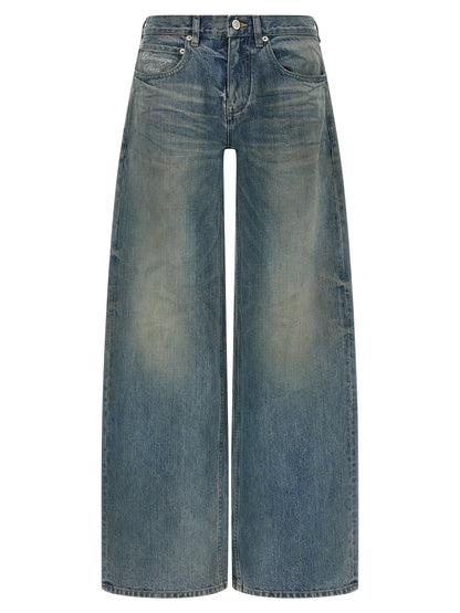 Balenciaga Baggy Outback Cotton Denim Jeans - Blue