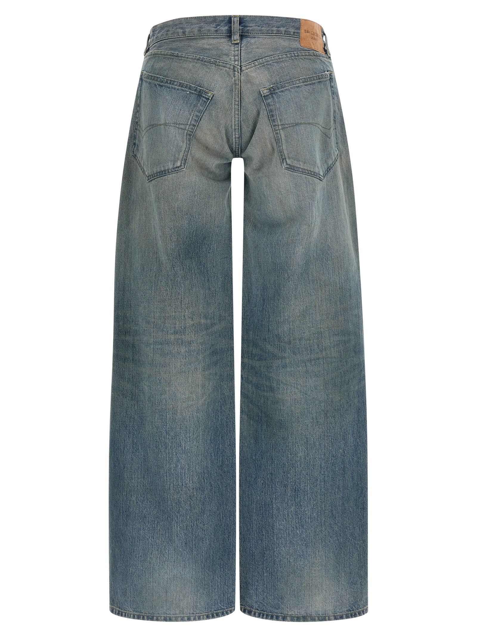 Balenciaga Baggy Outback Cotton Denim Jeans - Blue