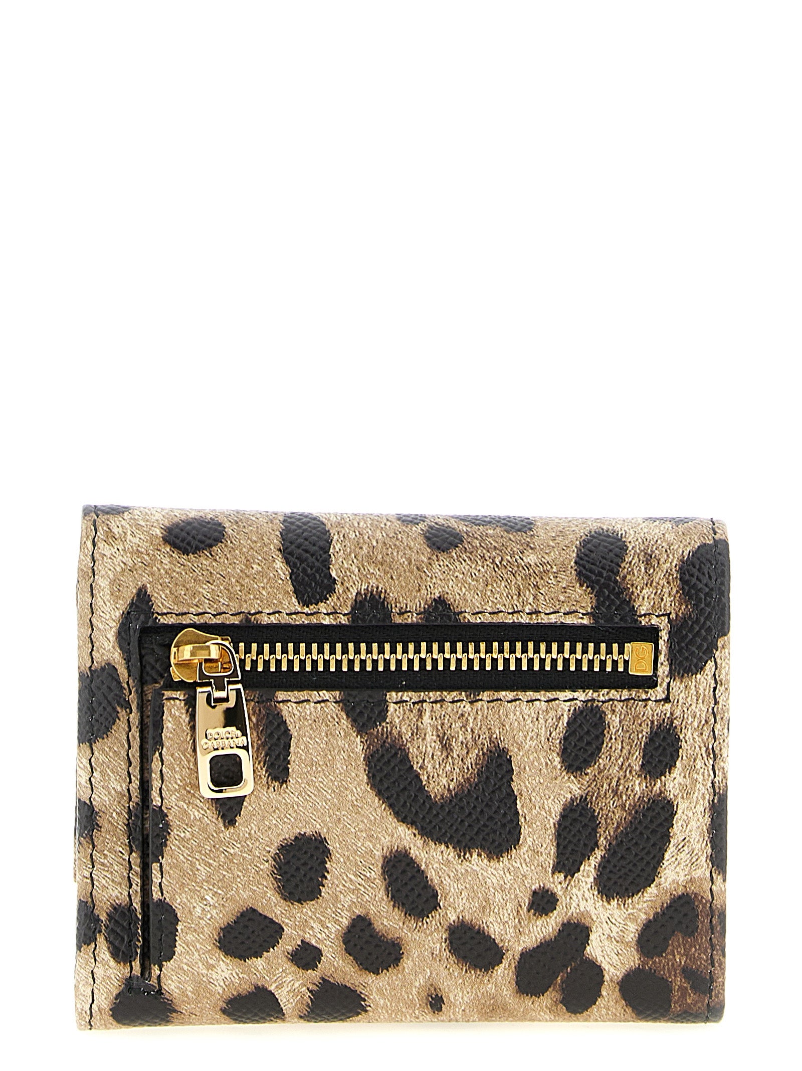 Dolce & Gabbana Leopard Print Calfskin Cardholder