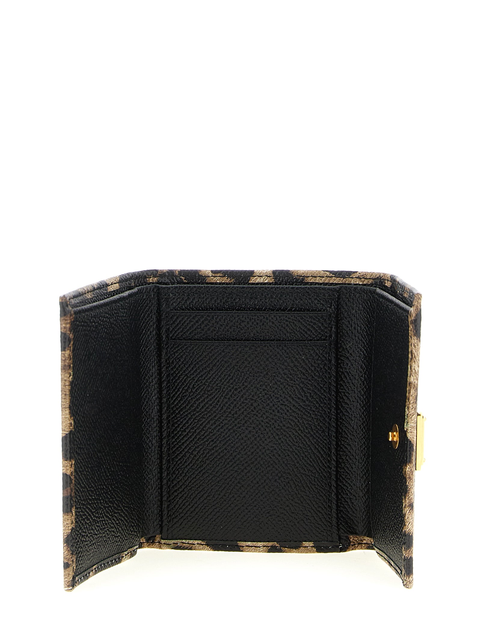 Dolce & Gabbana Leopard Print Calfskin Cardholder