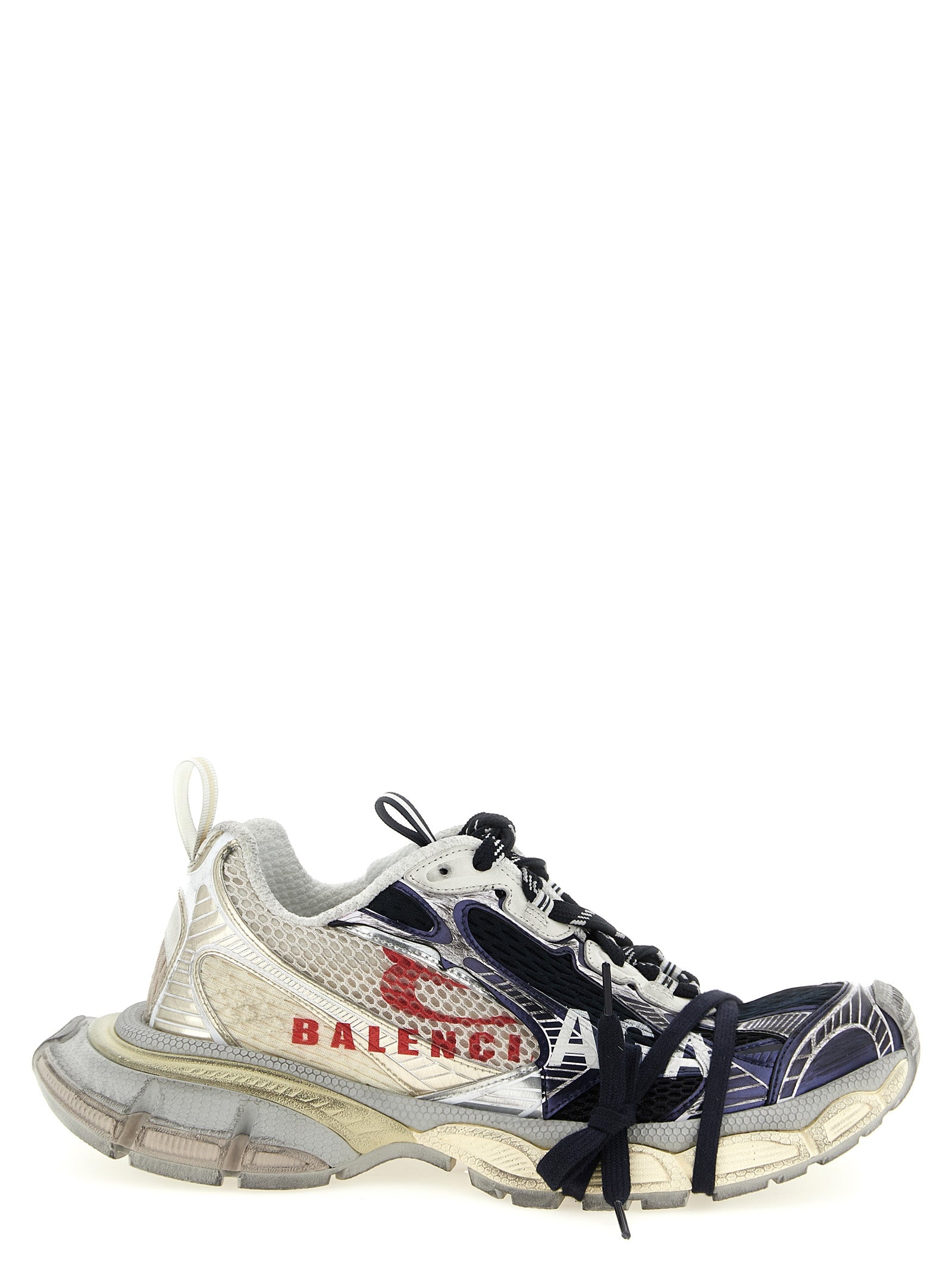 Balenciaga 3XL Split Logo Multicolor Polyethylene Athletic Sneakers