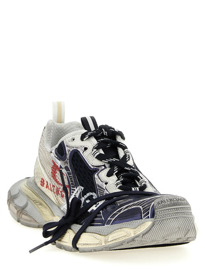 Balenciaga 3XL Split Logo Multicolor Polyethylene Athletic Sneakers