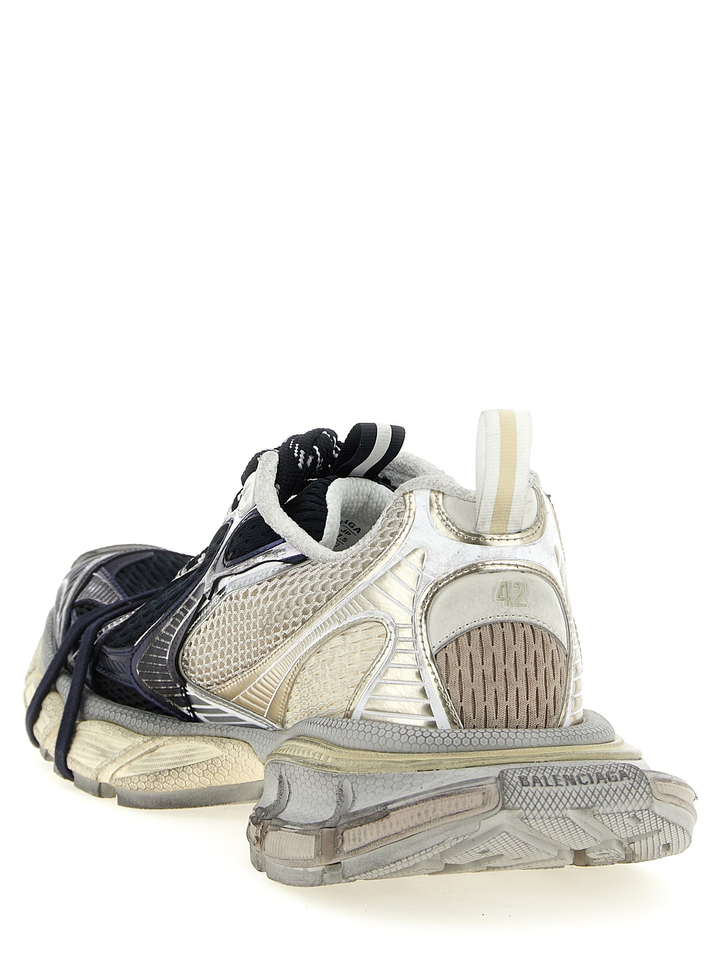 Balenciaga 3XL Split Logo Multicolor Polyethylene Athletic Sneakers