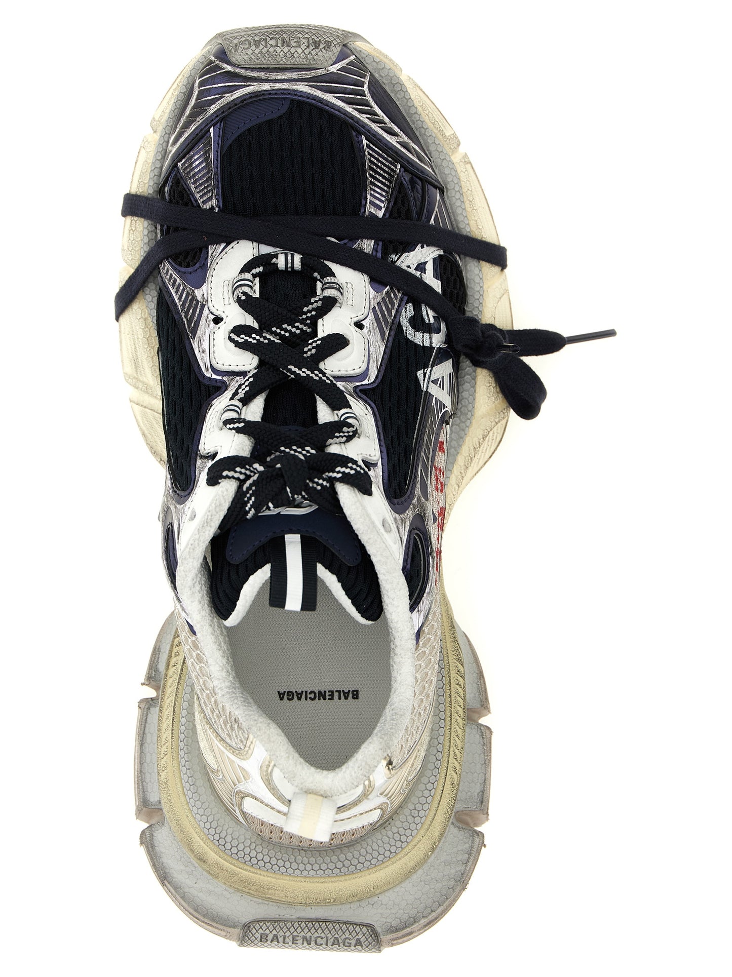Balenciaga 3XL Split Logo Multicolor Polyethylene Athletic Sneakers