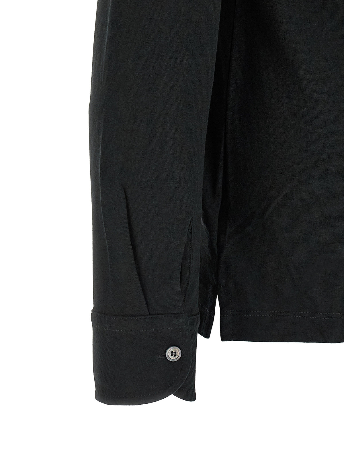 ZANONE Black Cotton Polo Shirt
