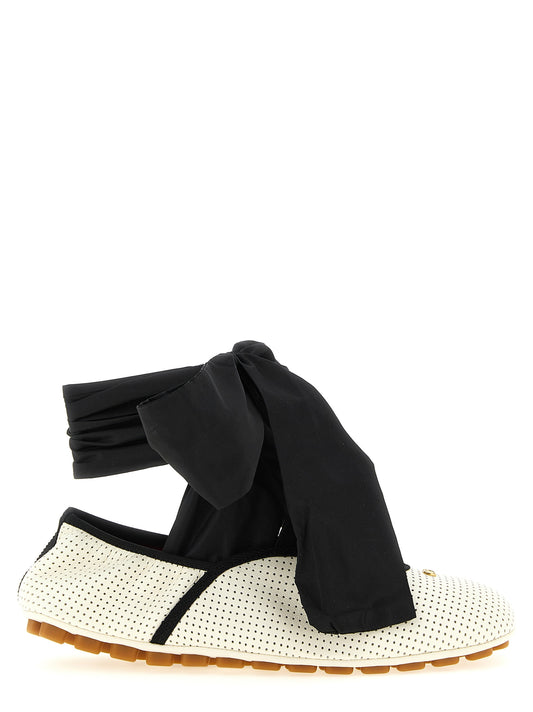 Valentino Garavani Bicolor Lamb Leather Ballet Rythmika Flats