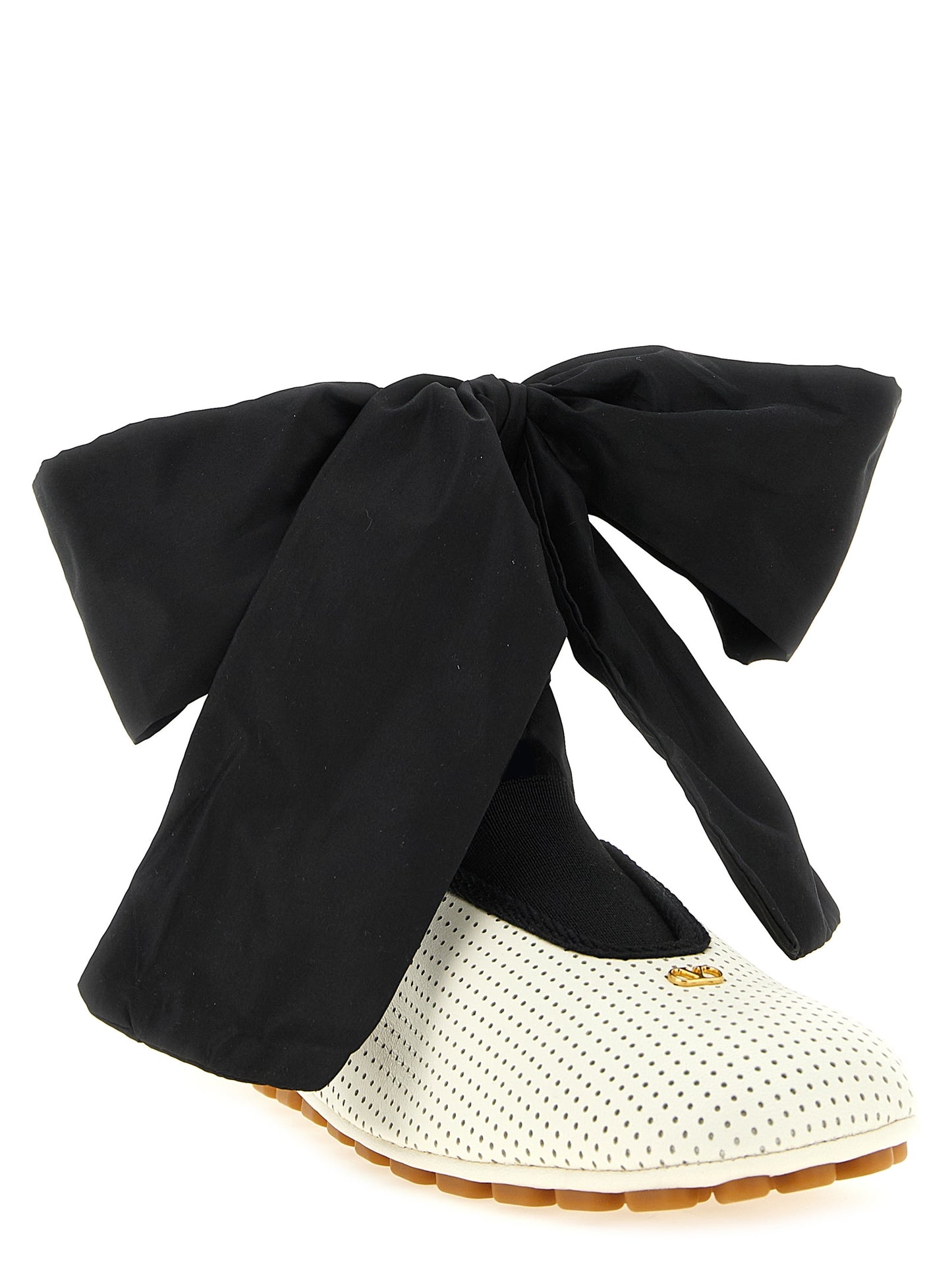 Valentino Garavani Bicolor Lamb Leather Ballet Rythmika Flats