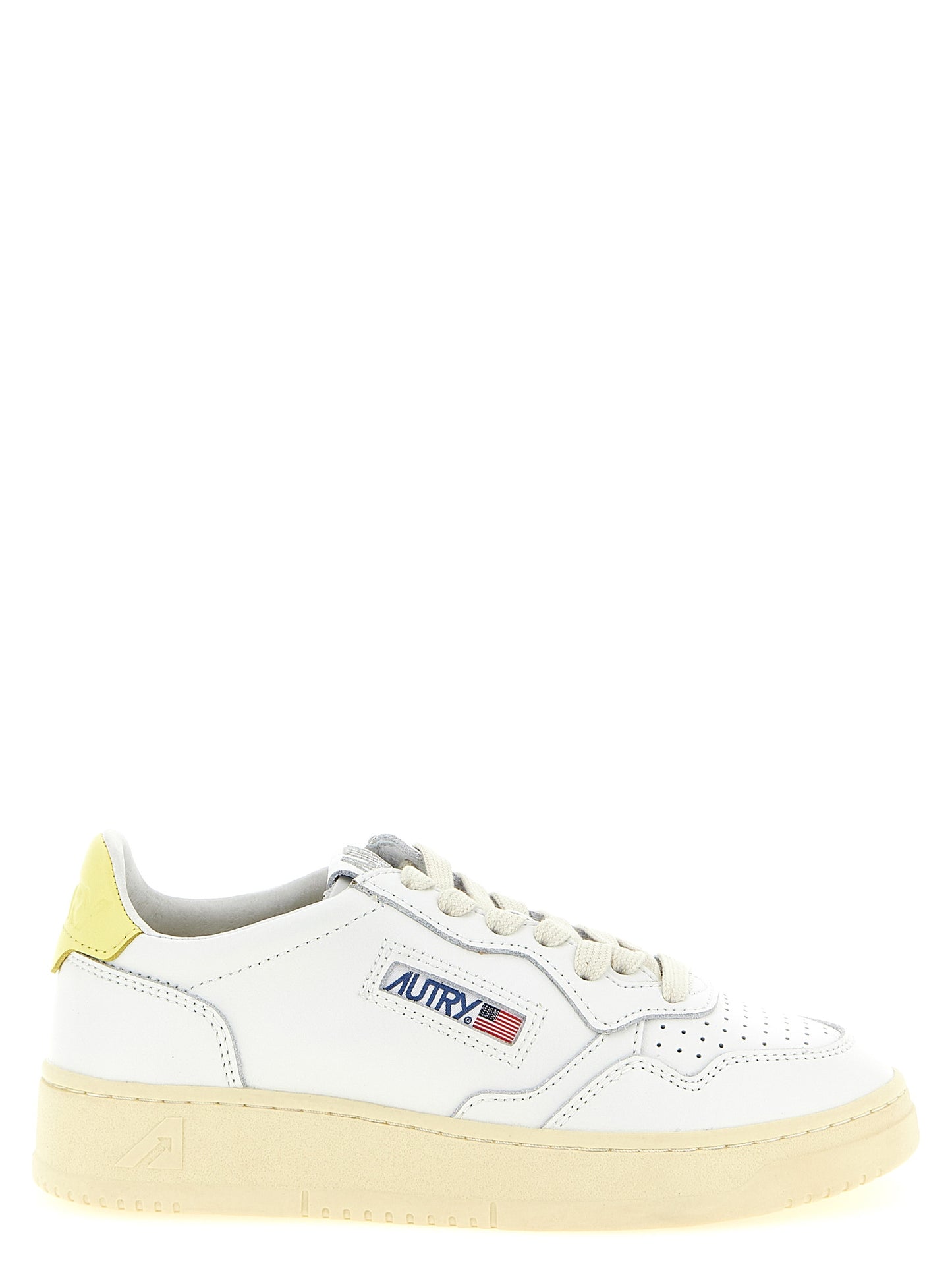 Autry Bicolor Cowhide Low Top Sneakers - Yellow - EU36/US6