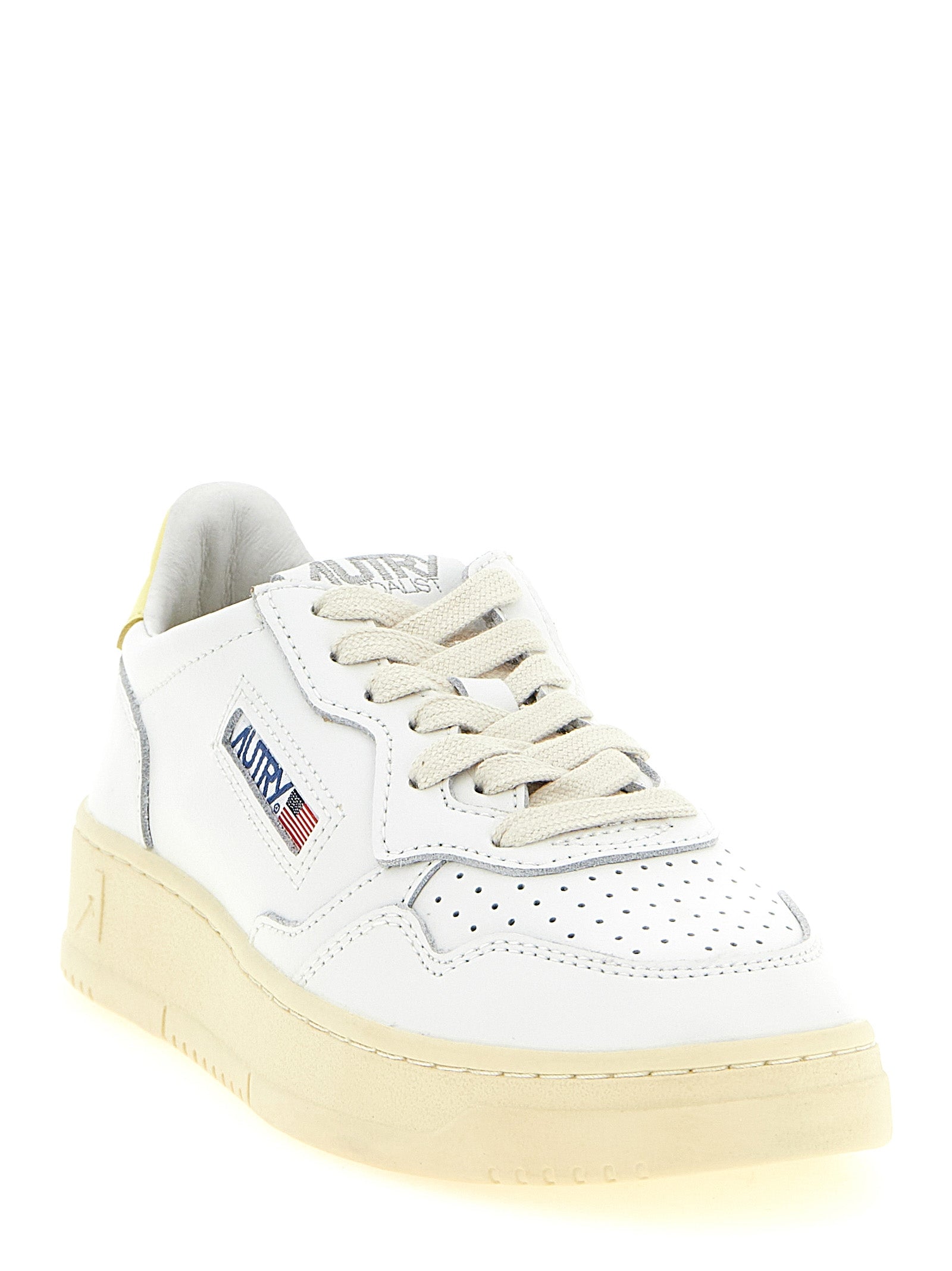 Autry Bicolor Cowhide Low Top Sneakers - Yellow - EU36/US6