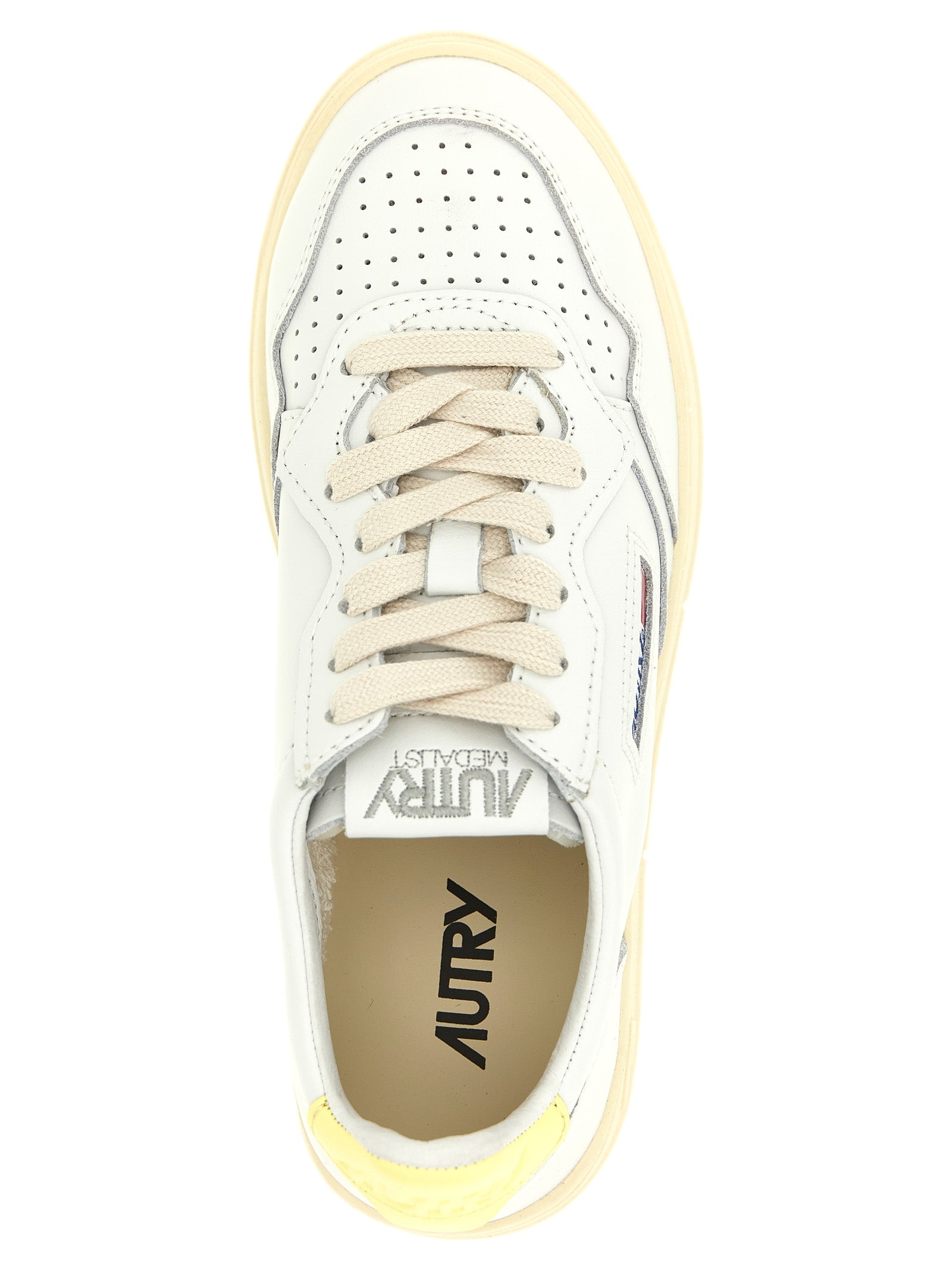 Autry Bicolor Cowhide Low Top Sneakers - Yellow - EU36/US6