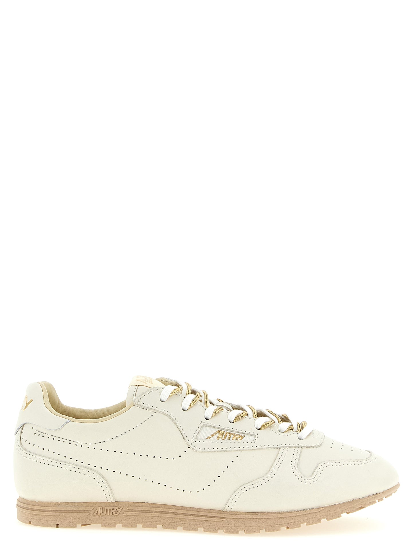 Autry Beige Cowhide Low Top Sneakers - EU41/US11