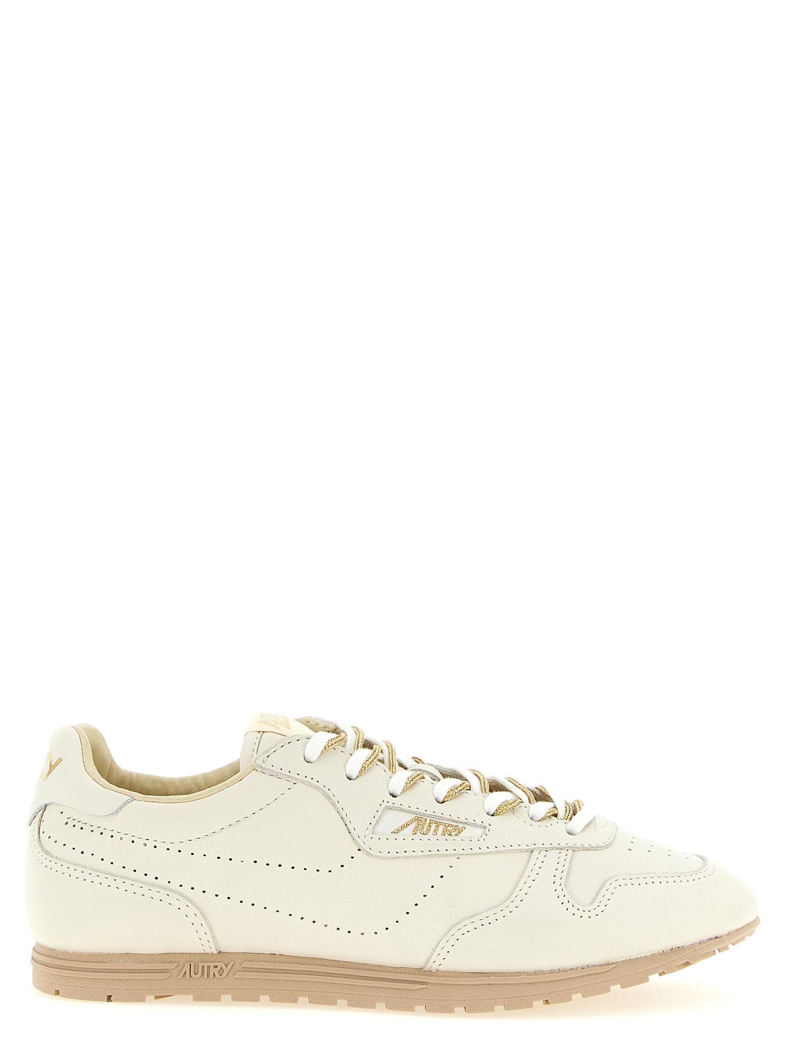 Autry Beige Cowhide Low Top Sneakers - EU41/US11