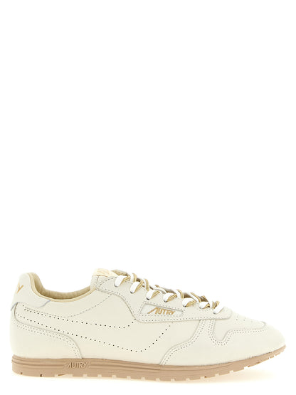 Autry Beige Cowhide Low Top Sneakers - EU41/US11
