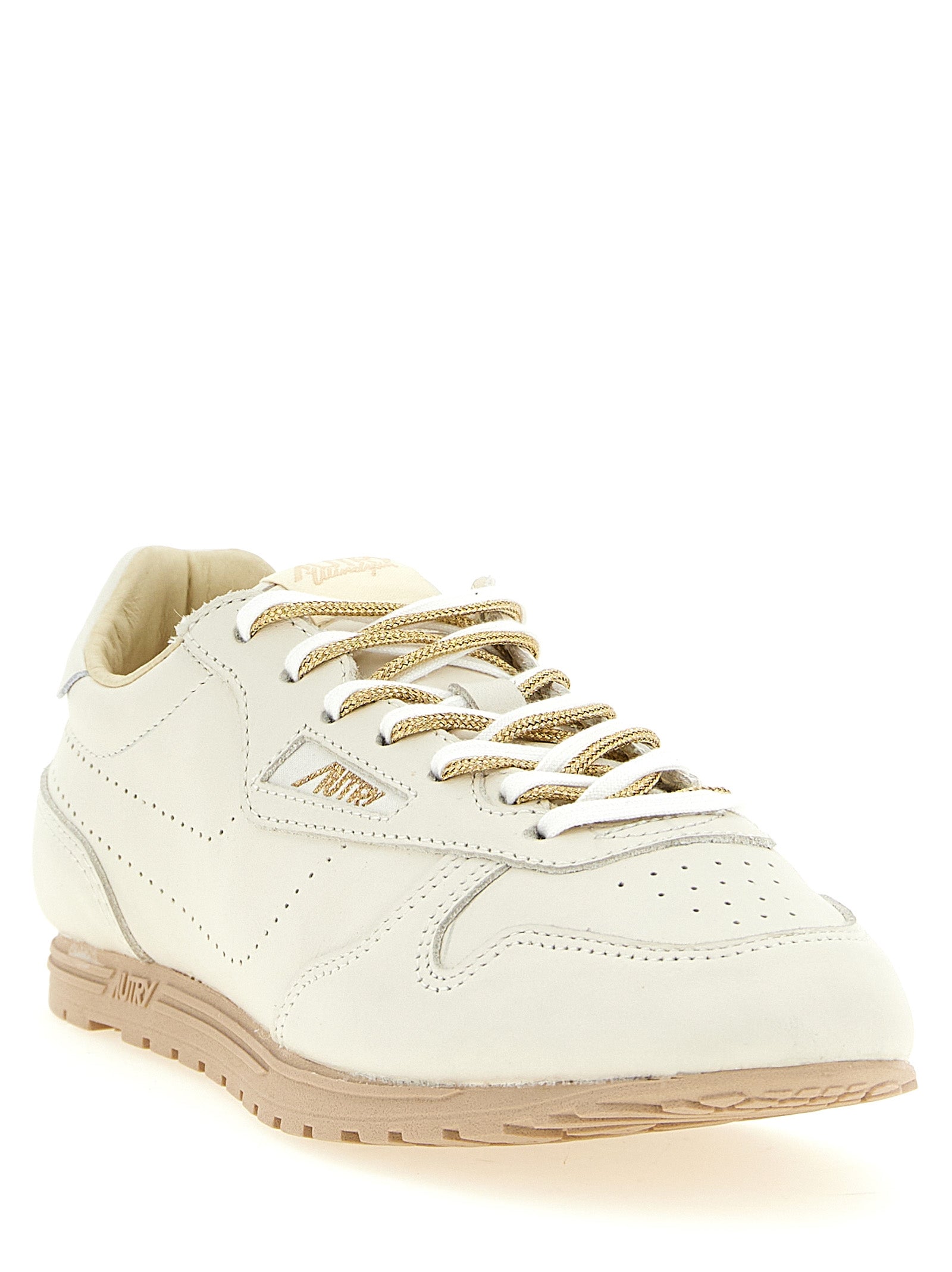 Autry Beige Cowhide Low Top Sneakers - EU41/US11