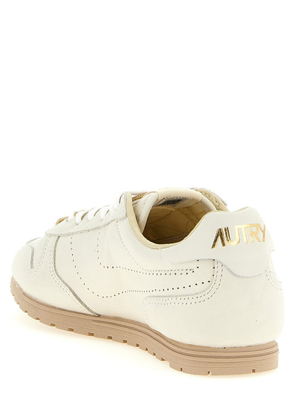 Autry Beige Cowhide Low Top Sneakers - EU41/US11